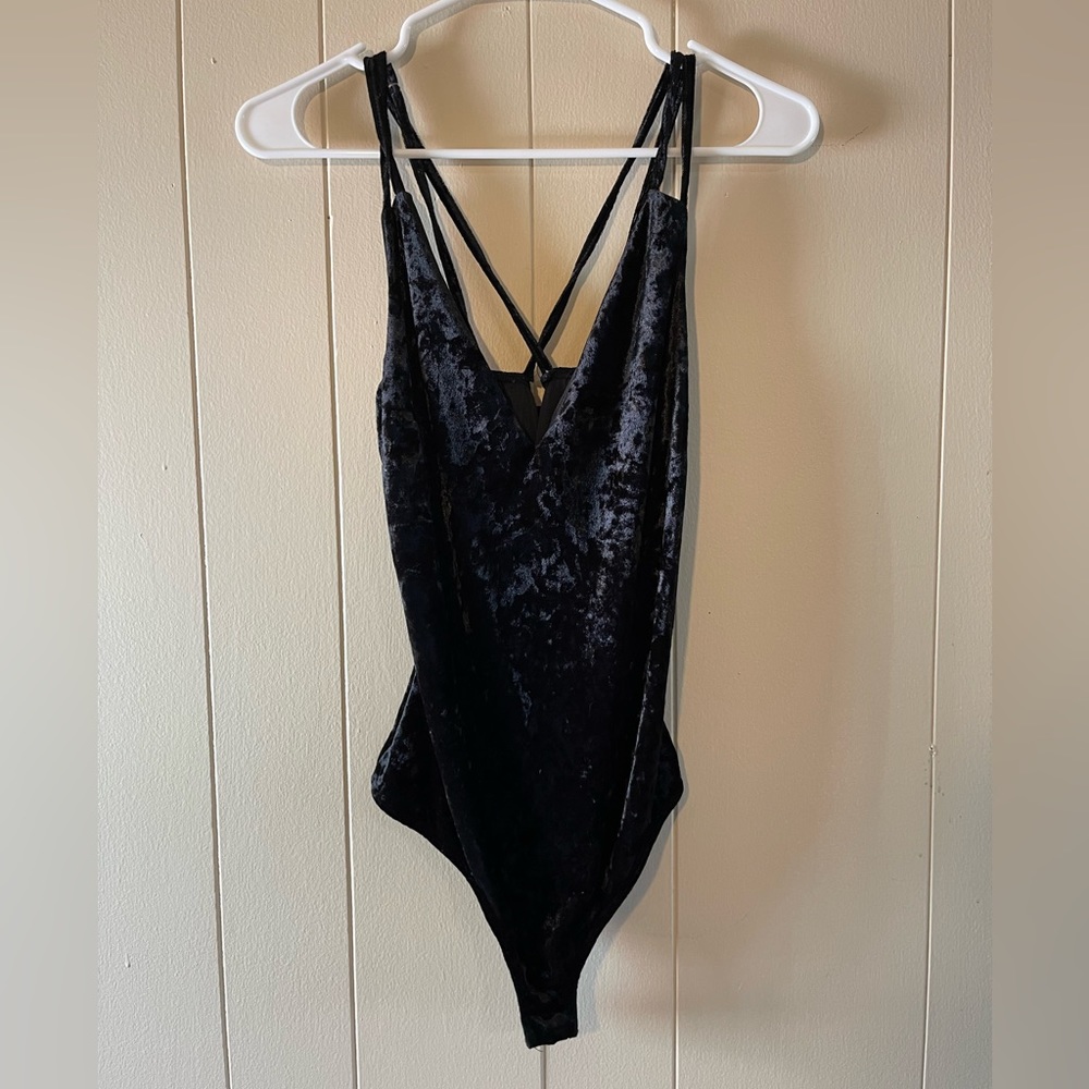 Black Velvety Bodysuit